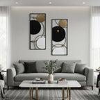 2-Piece Celestial Metal Wall Art Set, 36"