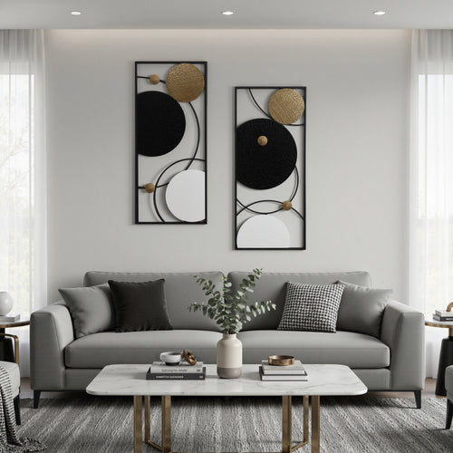 2-Piece Celestial Metal Wall Art Set, 36"