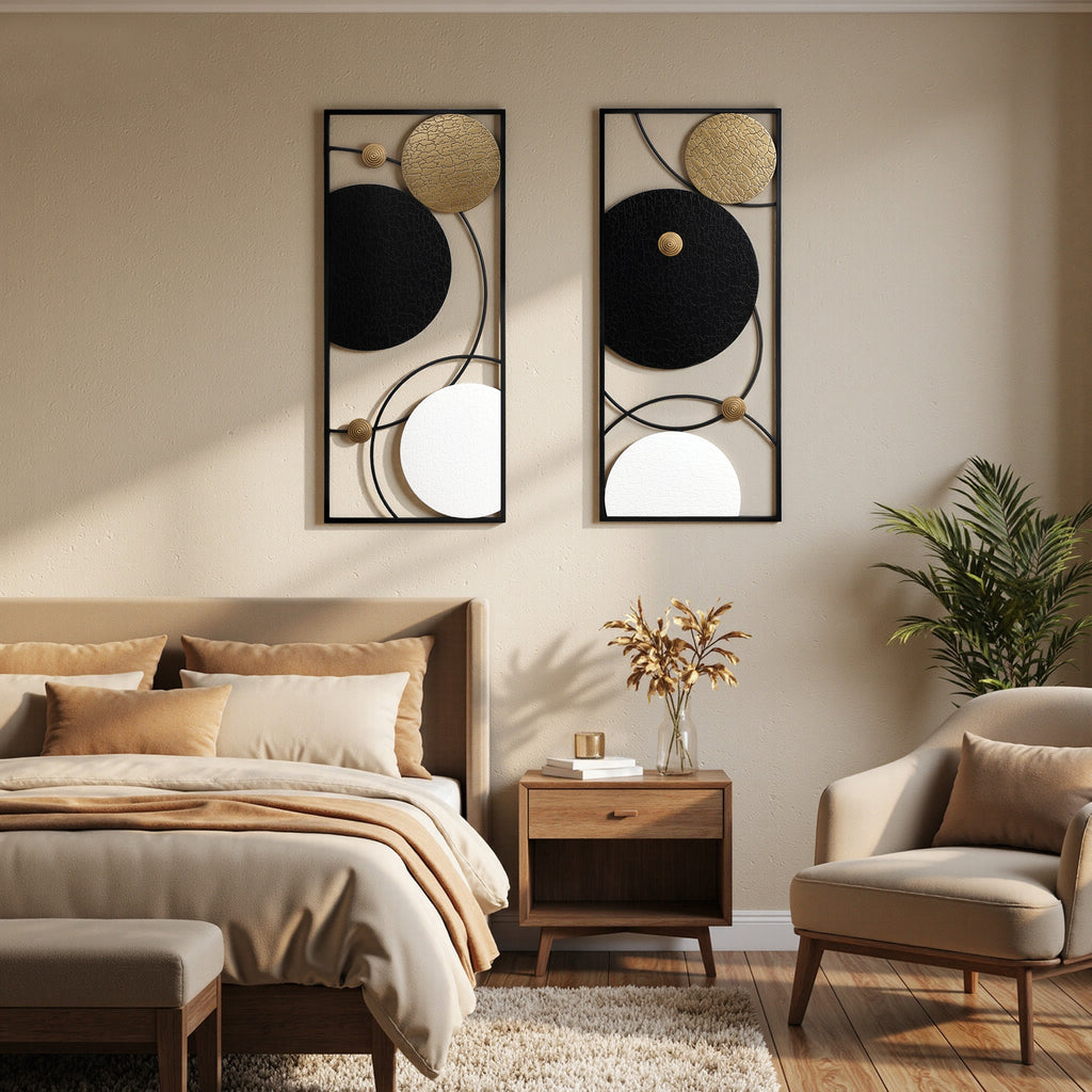2-Piece Celestial Metal Wall Art Set, 36"
