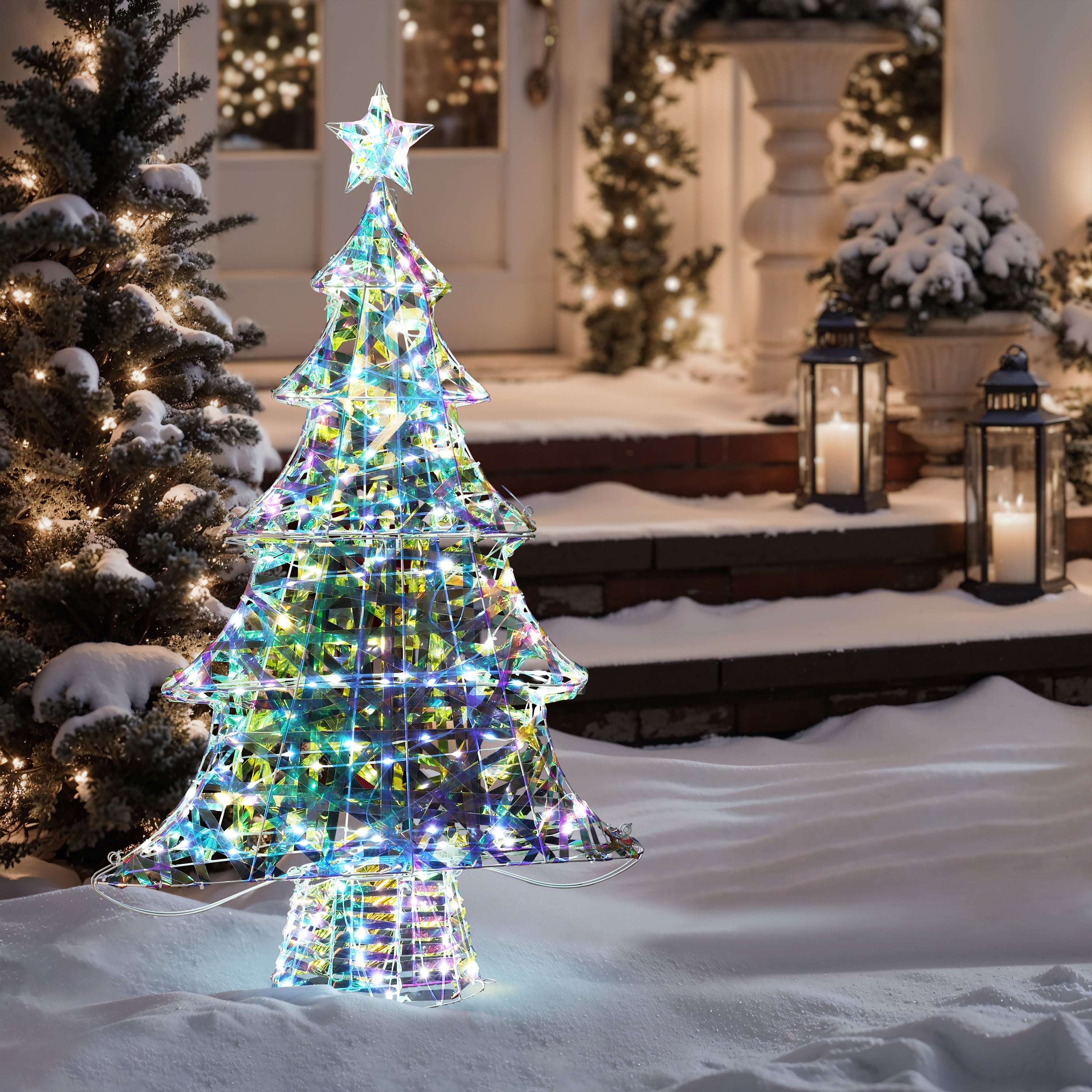 Lighted Christmas Tree Indoor and Outdoor Holiday Decoration