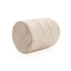 Travertine Style Round MgO Patio Side Table, 18.3"
