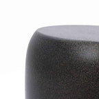 Mod324 Round MgO Accent Side Table, Black & Gold Specks
