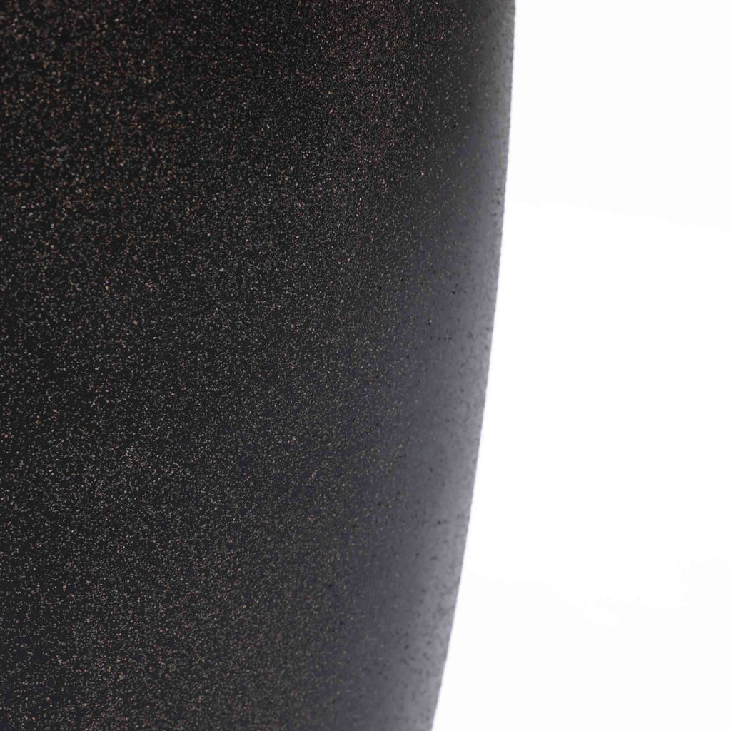 Mod324 Round MgO Accent Side Table, Black & Gold Specks