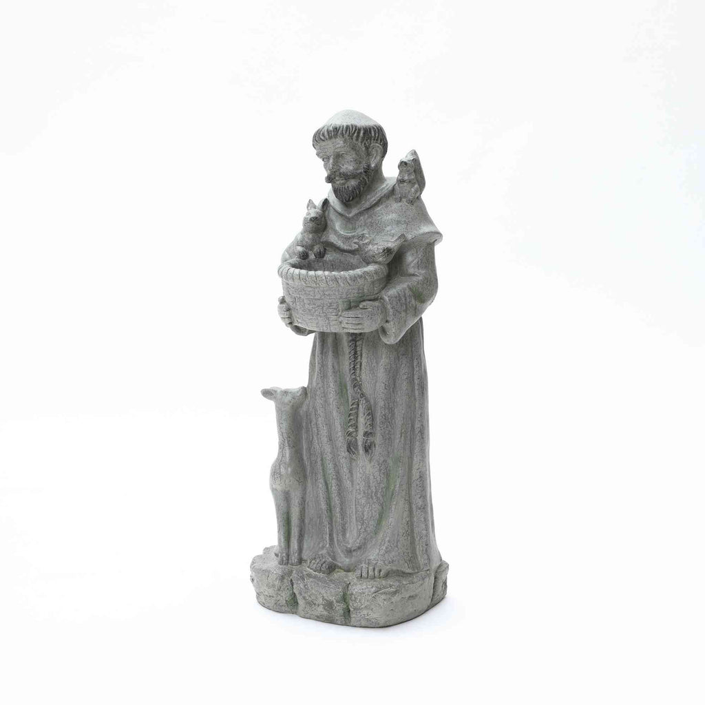 Saint Francis with Birdfeed Garden MgO Statue