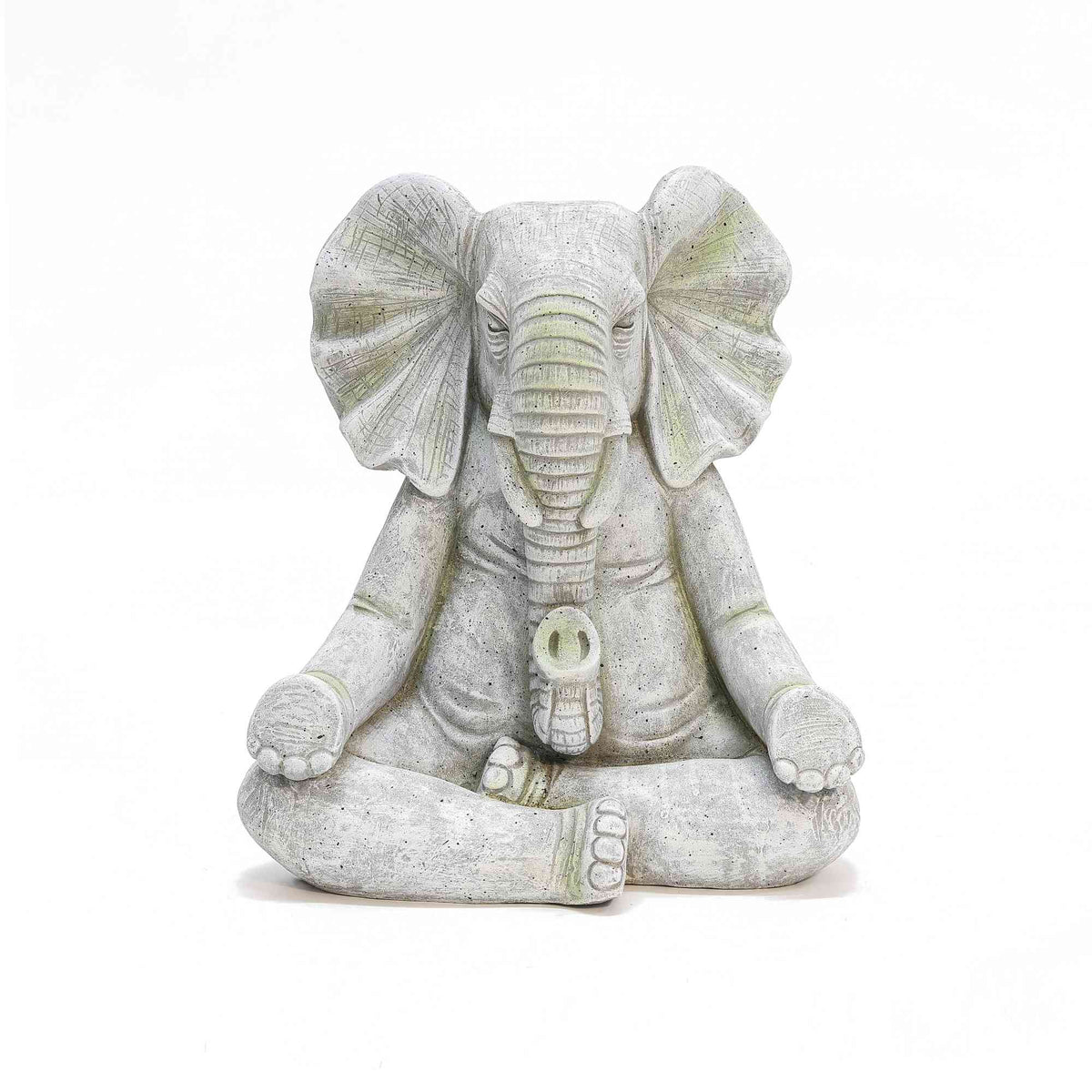 Meditating Zen Elephant Garden MgO Statue