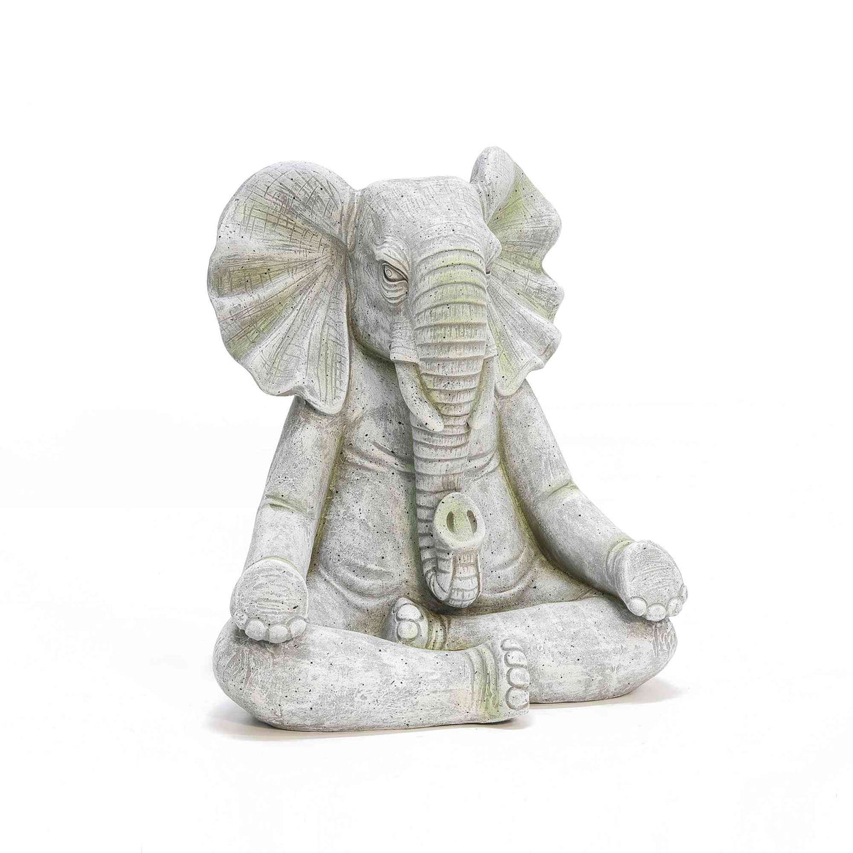 Meditating Zen Elephant Garden MgO Statue