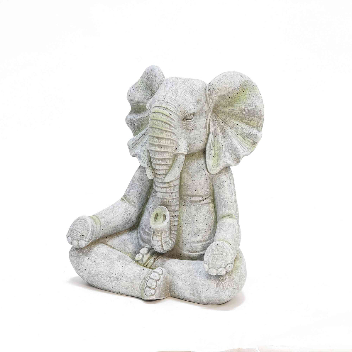 Meditating Zen Elephant Garden MgO Statue