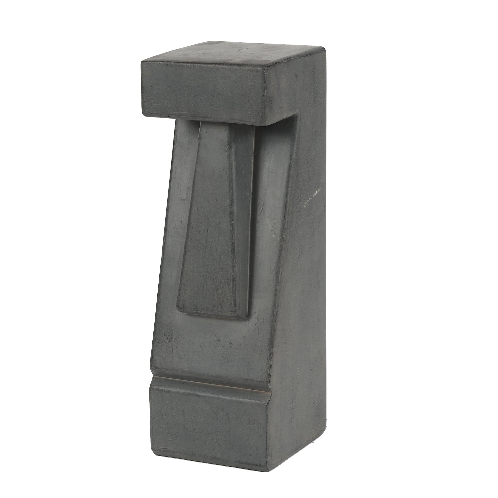 Cement 23.25in.H Easter Island Tiki LED Solar Bollard Light