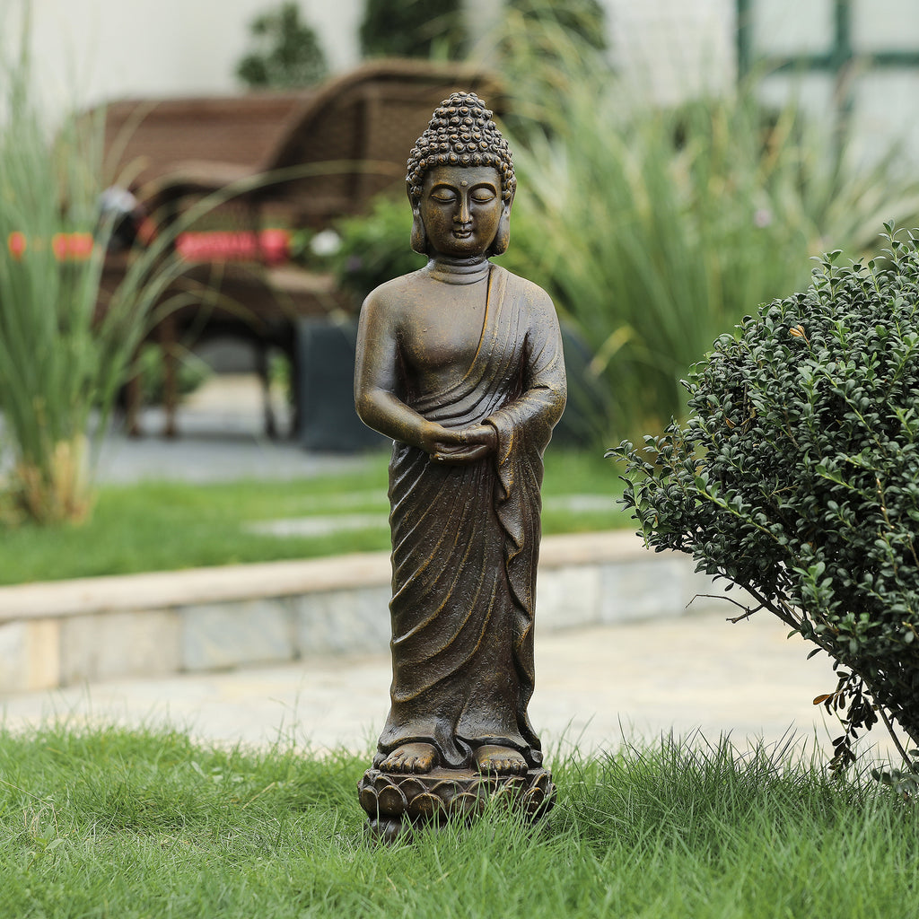 Standing Buddha Garden MgO Statue
