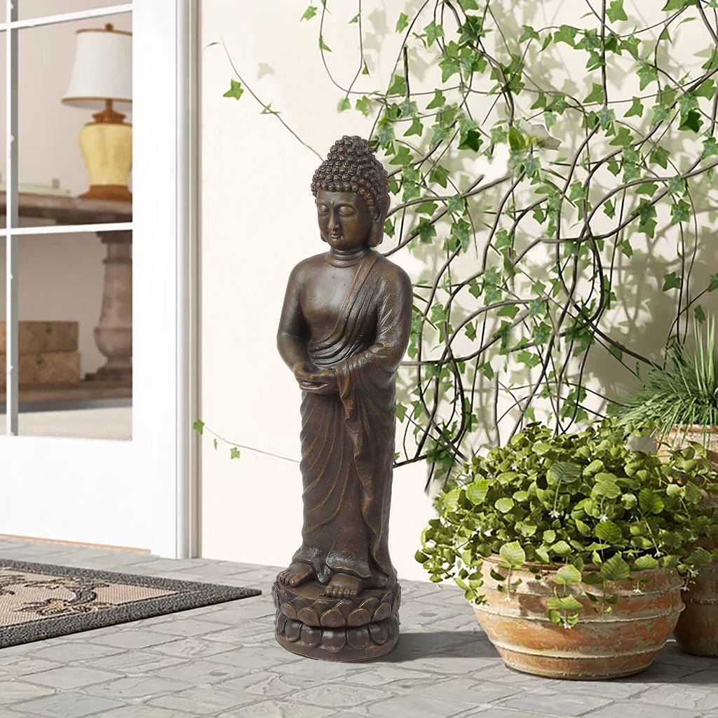 Standing Buddha Garden MgO Statue