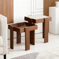 2-Tier Farmhouse Side Table, Engineered Wood Sofa or Bedside Storage Stand