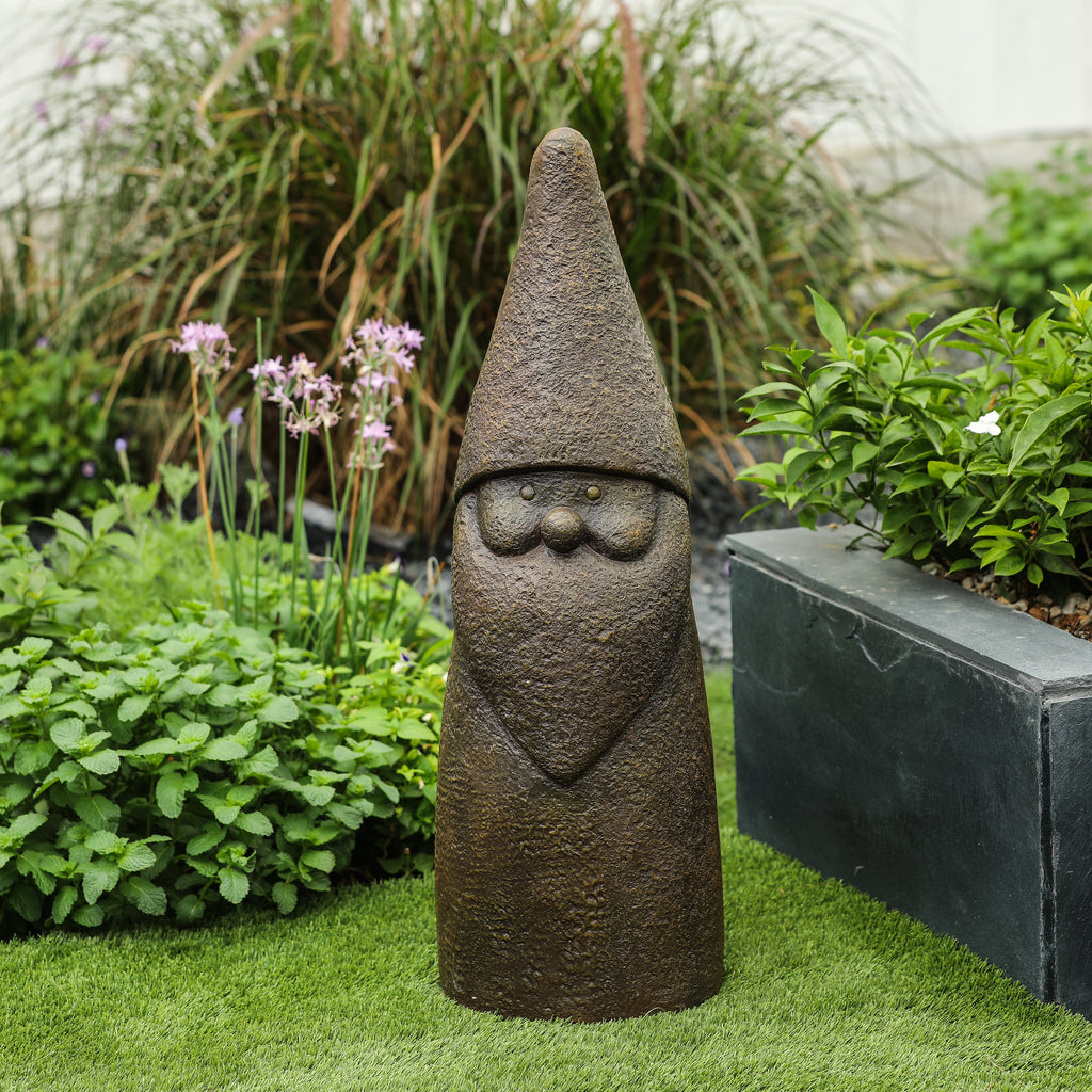 Elf Gnome MgO Outdoor Decorative Garden Statue, 28.5"