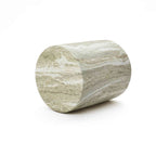 Jasper Round MgO Side Table, Marbled Green-White
