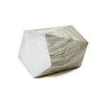 Jasper Pentagonal MgO Side Table, Marbled Green-White