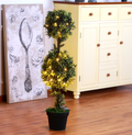 Orchid Double Ball Topiary 40"H with LED String Light