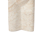 Ebb Pedestal Round MgO Side Table, Marbled Brown-White