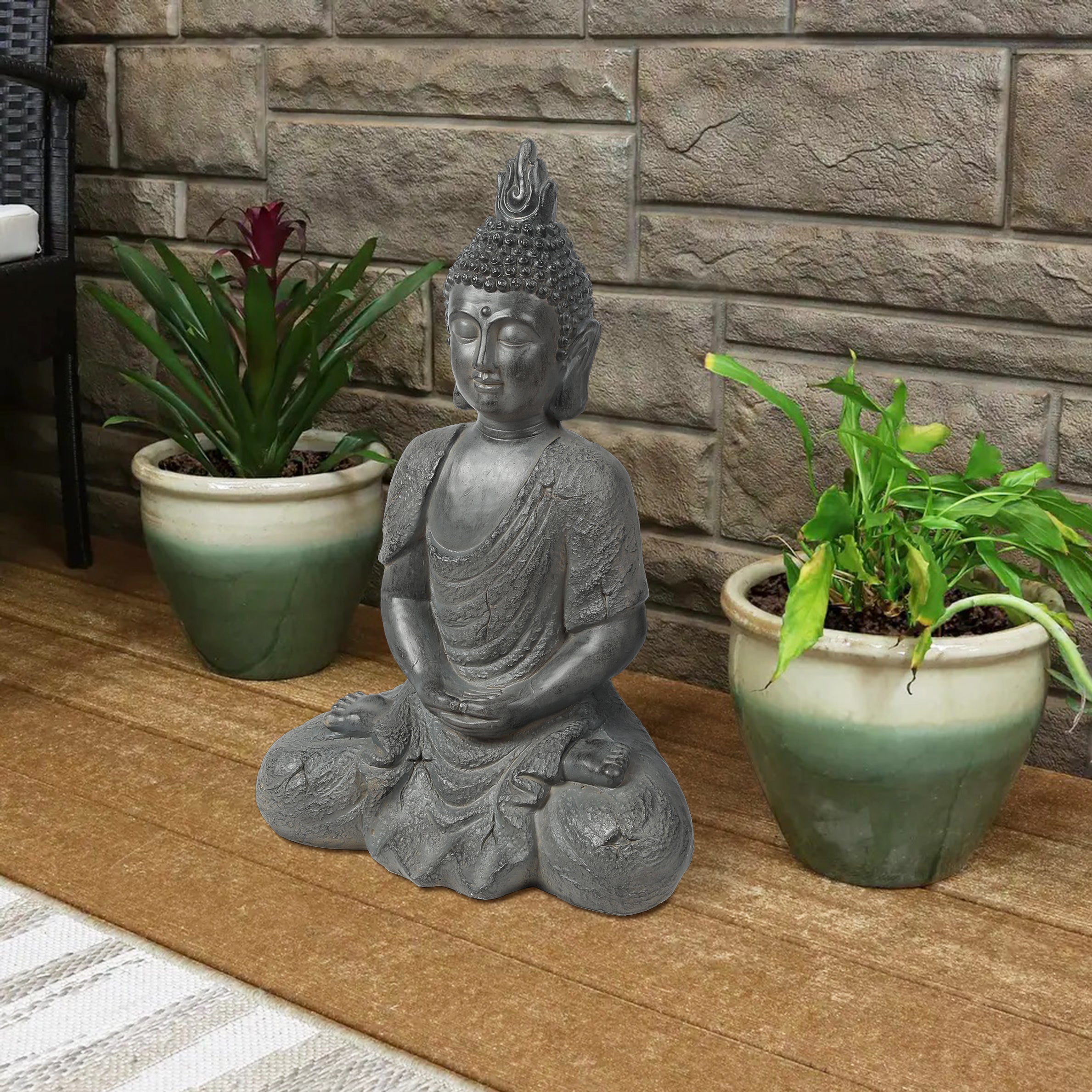 Contemplative Buddha Garden MgO Statue