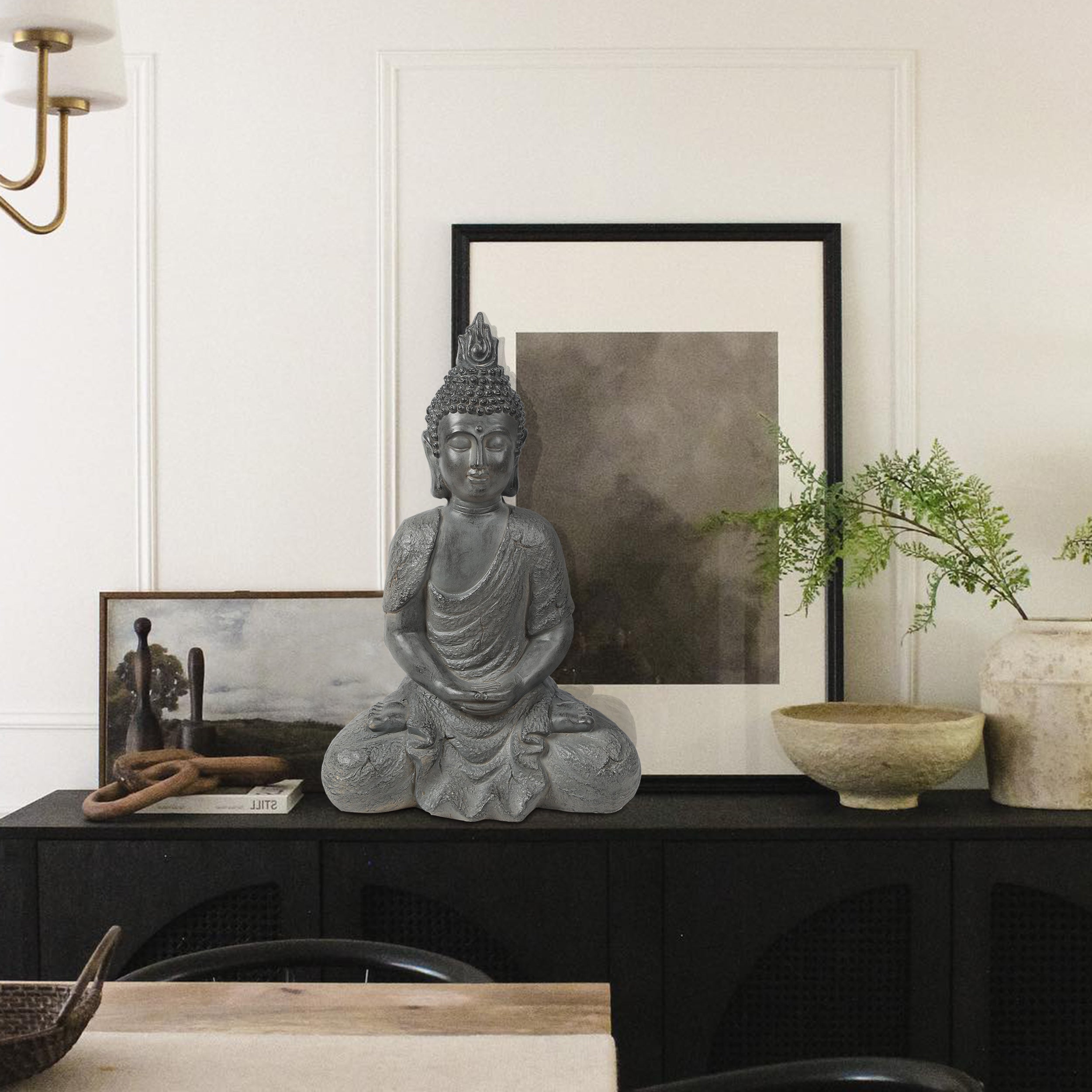 Contemplative Buddha Garden MgO Statue