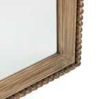 Beaded Arched Window Wood Wall Mirror, 39"