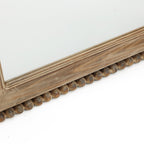 Beaded Arched Window Wood Wall Mirror, 39"