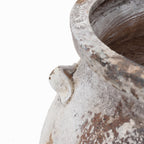 Cauldron MgO Planter, Distressed Off-White, 15"