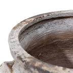 Cauldron MgO Planter, Distressed Off-White, 15"