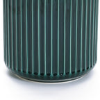 Jade Green Ribbed Tabletop Decorative Ceramic Planter, 11.4"