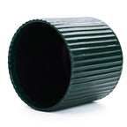 Jade Green Ribbed Tabletop Decorative Ceramic Planter, 11.4"