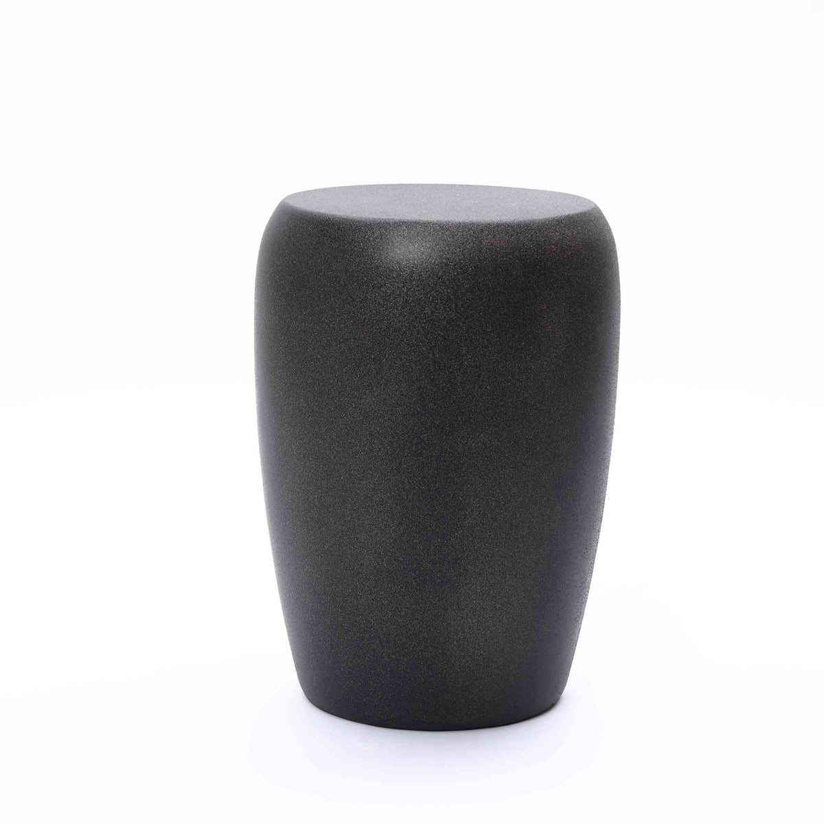 Mod324 Round MgO Accent Side Table, Black & Gold Specks