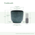 Marina Gray Ceramic Indoor Outdoor Garden Planter, 15.75"