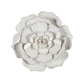 White and Gold Flower Metal Wall Decor