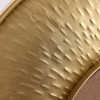 3-Piece Hammered Gold Metal Round Wall Mirror Set
