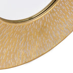 3-Piece Hammered Gold Metal Round Wall Mirror Set