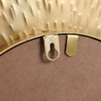 3-Piece Hammered Gold Metal Round Wall Mirror Set