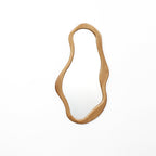 Asymmetrical Arcus Wood Wall Mirror, 39.5"