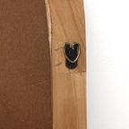 Textured Arched Window Wood Wall Mirror, 35.5"