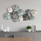 Abstract Lotus Metal Wall Art, 43"
