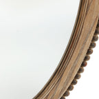 Beaded Oval Wood Wall Mirror, 32"