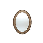 Beaded Oval Wood Wall Mirror, 32"