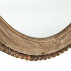 Beaded Oval Wood Wall Mirror, 32"