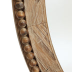 Beaded Oval Wood Wall Mirror, 32"