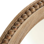 Beaded Oval Wood Wall Mirror, 32"