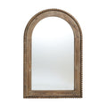 Beaded Arched Window Wood Wall Mirror, 39"