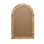Beaded Arched Window Wood Wall Mirror, 39"