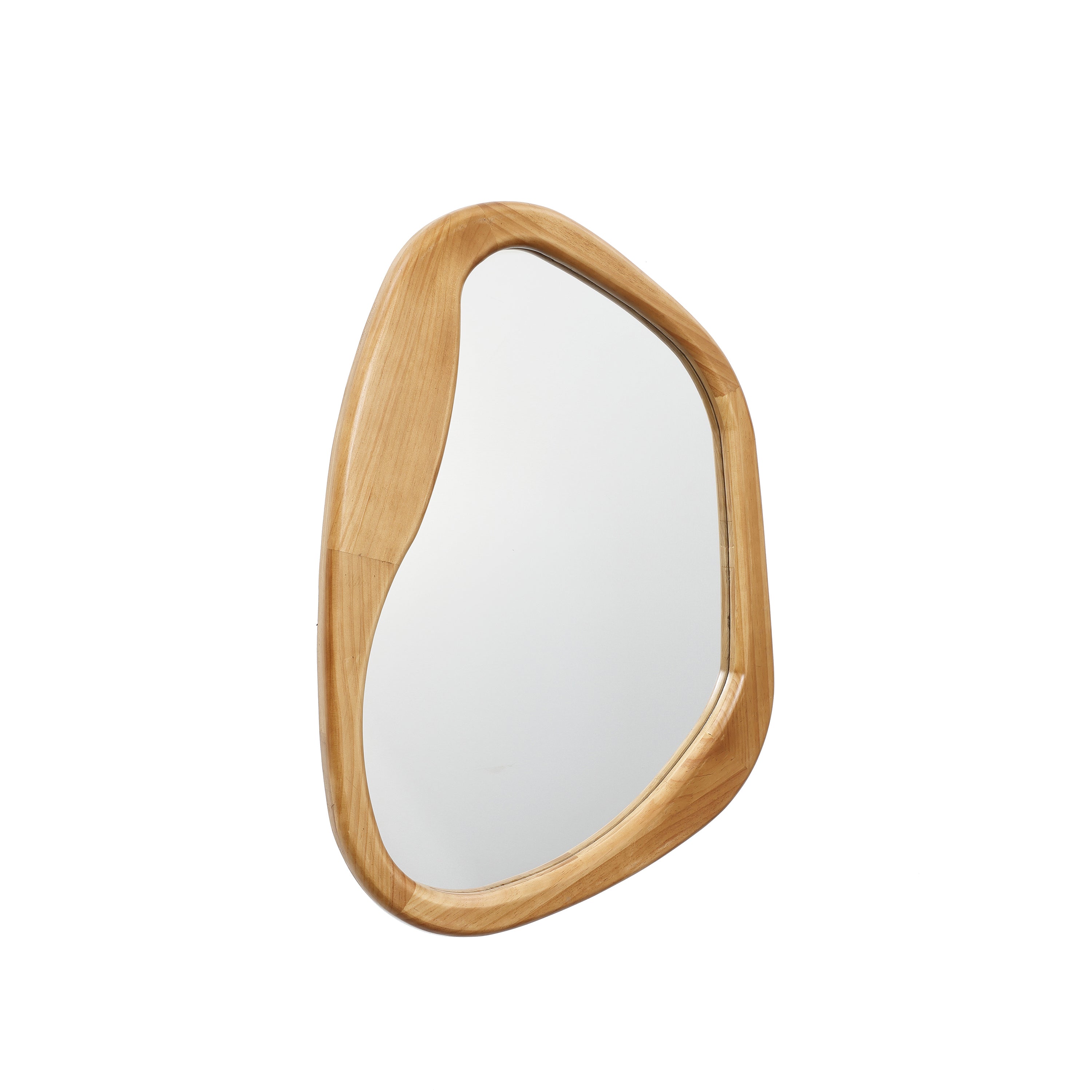 Asymmetrical Drift Wood Wall Mirror, 31.5"