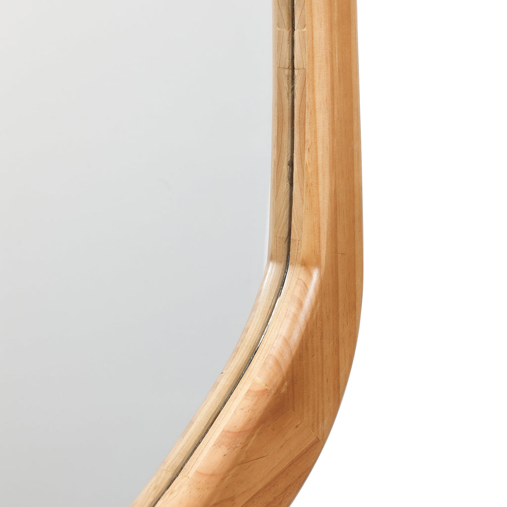 Asymmetrical Drift Wood Wall Mirror, 31.5"