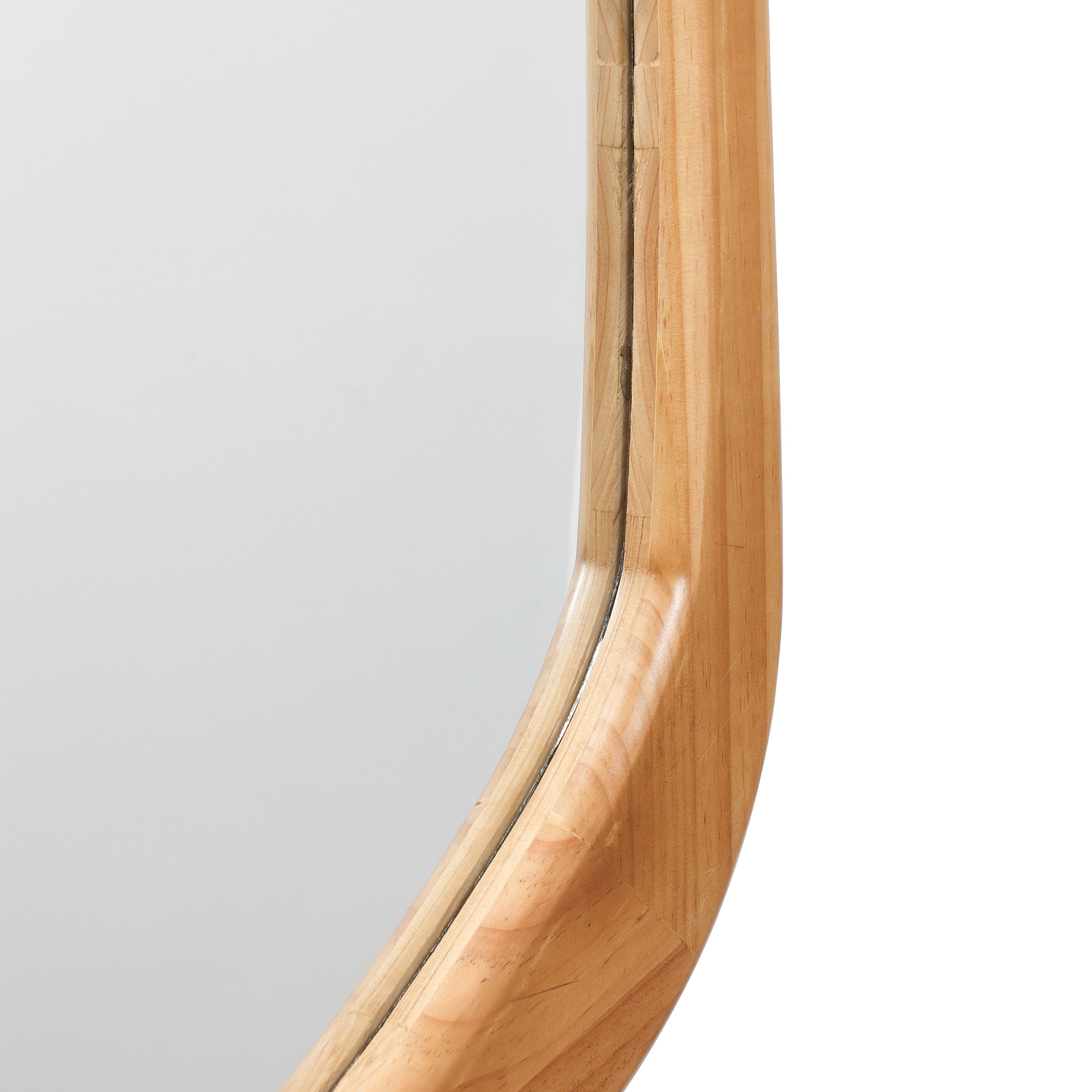 Asymmetrical Drift Wood Wall Mirror, 31.5"