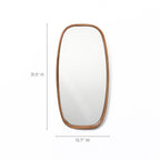 Rounded Rectangle Wood Wall Mirror, 31.5"