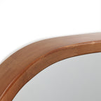 Rounded Rectangle Wood Wall Mirror, 31.5"