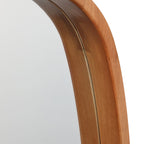 Rounded Rectangle Wood Wall Mirror, 31.5"